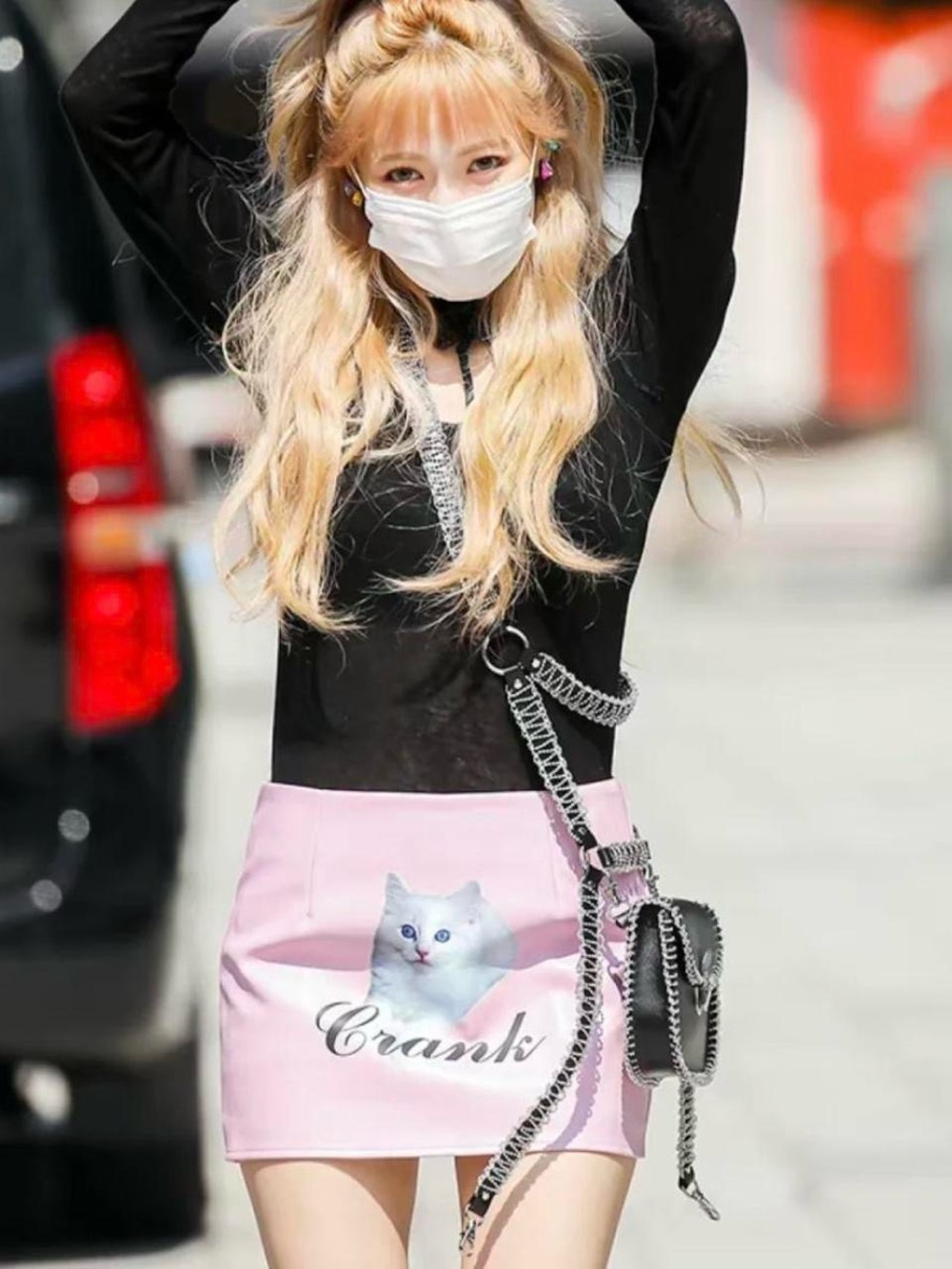 Crank Kitten Skirt, Pink